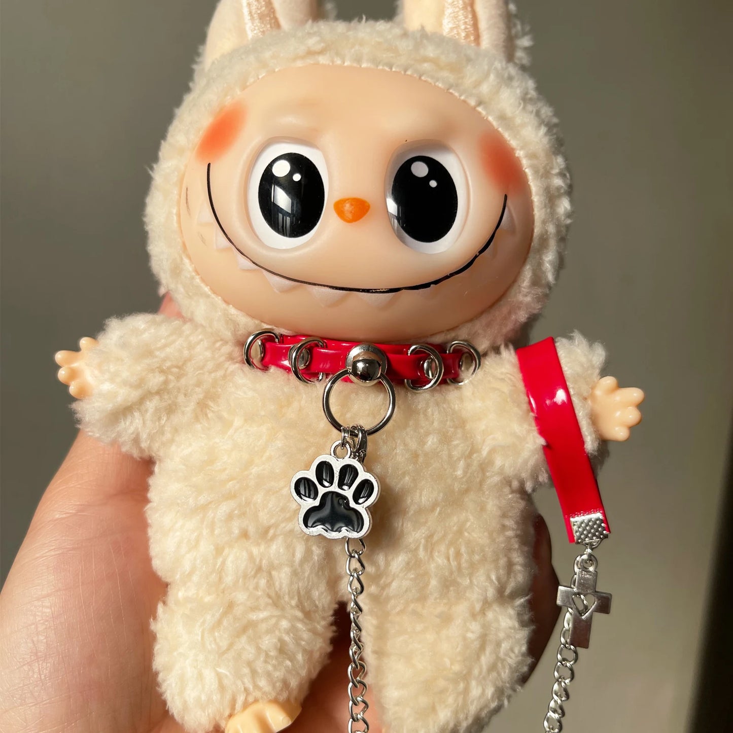EZ 17cm Labubu Accessories Doll Neck Choker Leadrope for 6.5inch Labubu Cotton Doll Accessories (Neck circumference 12.5cm-15cm)
