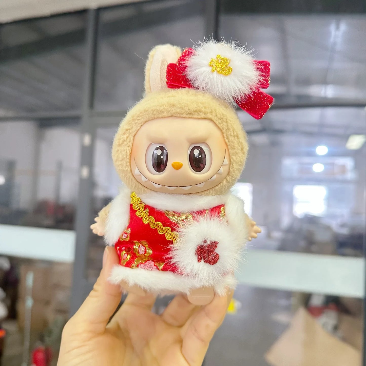 EZ For Labubu 1st 2nd generation outfit clothes New Year's and Spring Festival antique Hanfu vinyl pendant for Labubu clothes