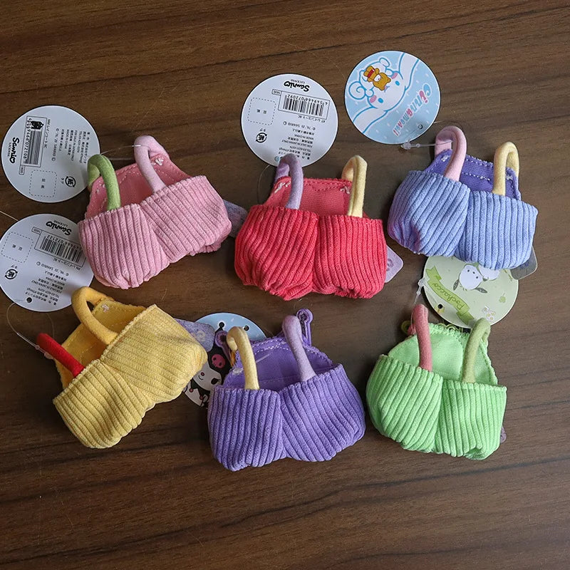 EZ Sanrio Plush Doll Clothing for Doll Kawaii Anime Hello Kitty Melody Clothes Toys Cute Small Doll Accessories Girls Gifts