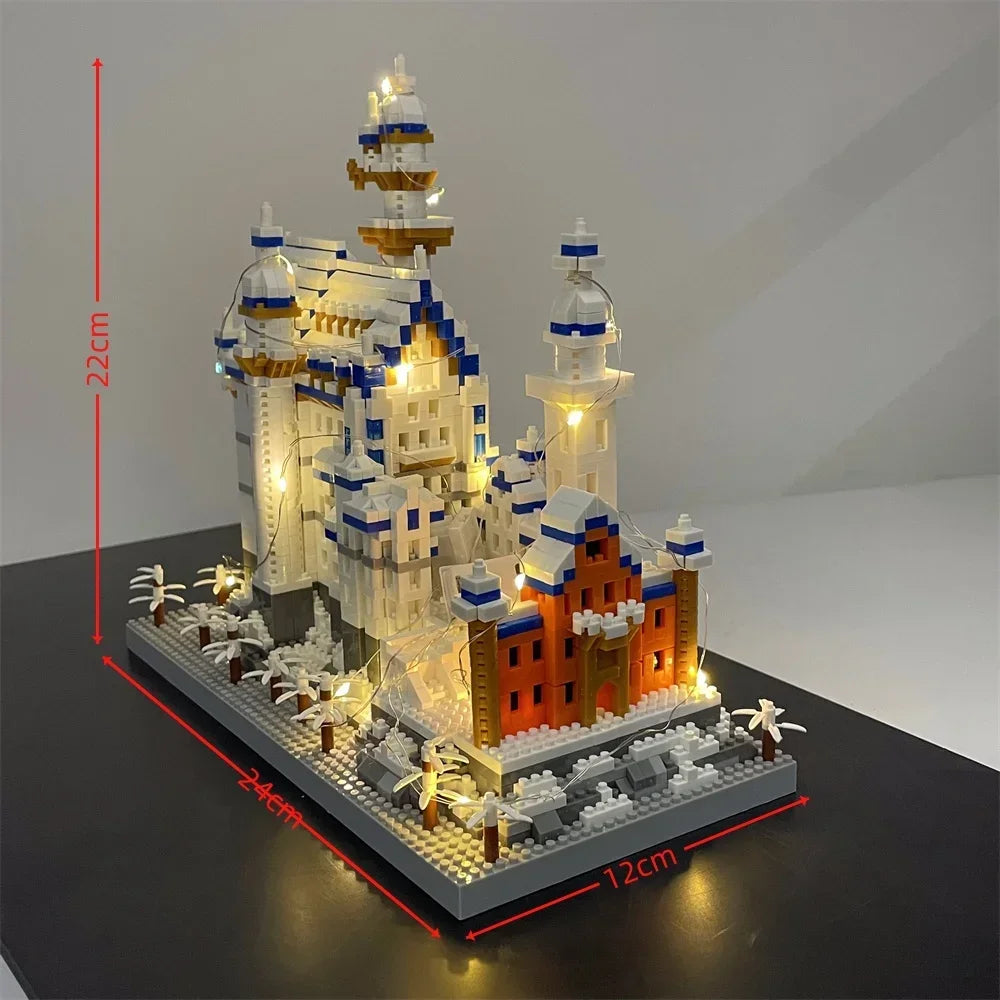 EZ Knew Built Exquisite Paris Eiffel Tower Micro Mini Building Blocks Toys Set: LED Illuminated, Perfect Gift Illuminate Your World