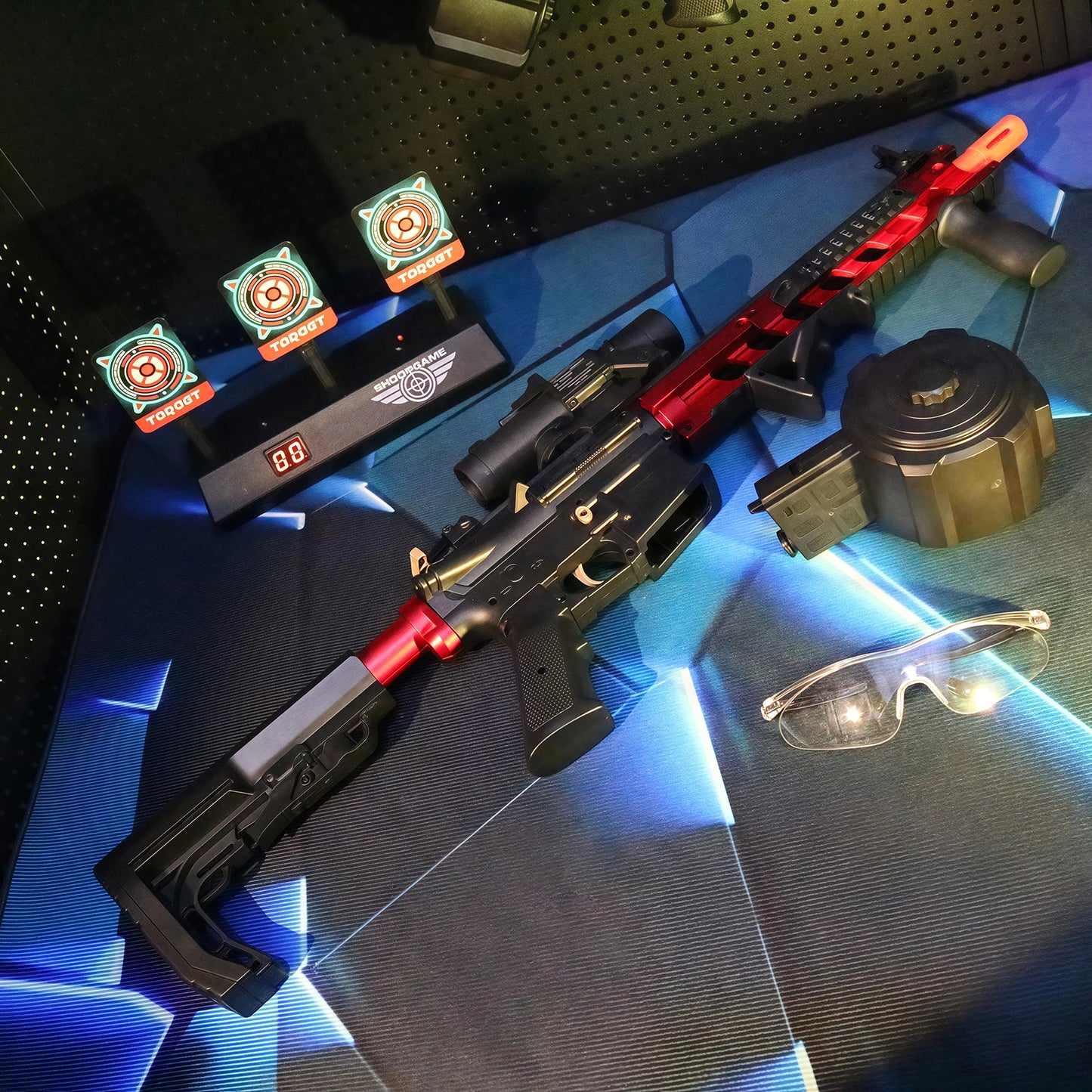 EZ M416 Electric Gel Ball Blaster Toy Gun， Manual/Automatic Mode  , Rechargeable - Suitable for Summer Outdoor Shooting Games