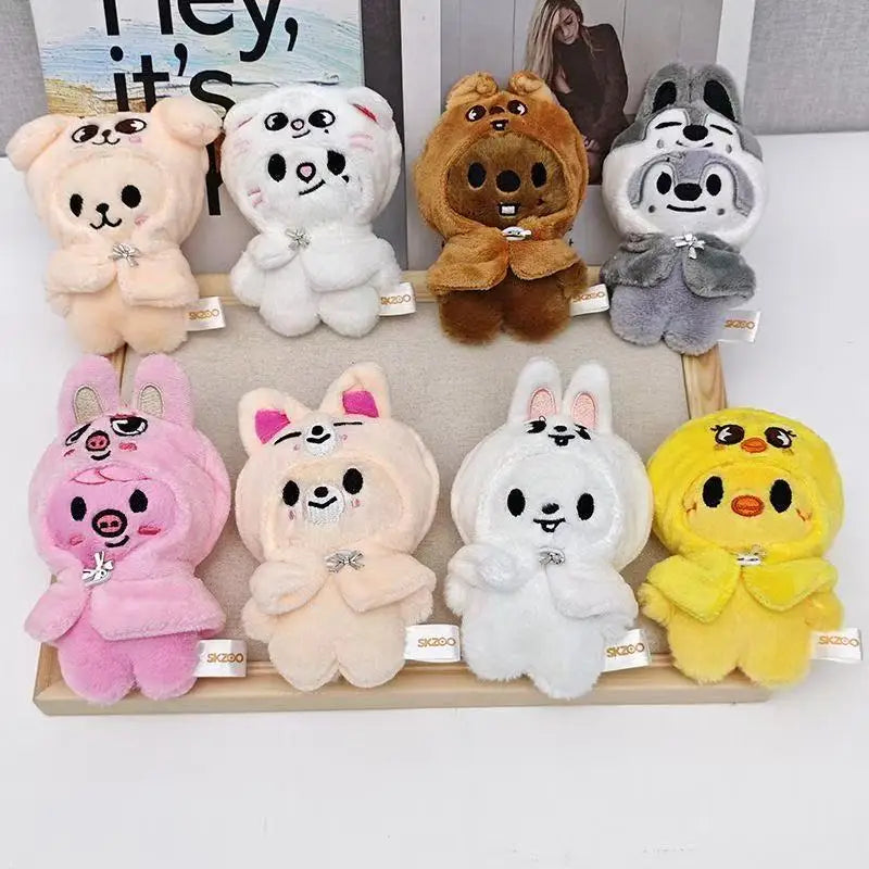 EZ Stray Kids Plush Toy Doll Seoul FM Session Same Style Cloak SKZOO Doll Dress Up Fang Can Small Doll Children's Plush Toy