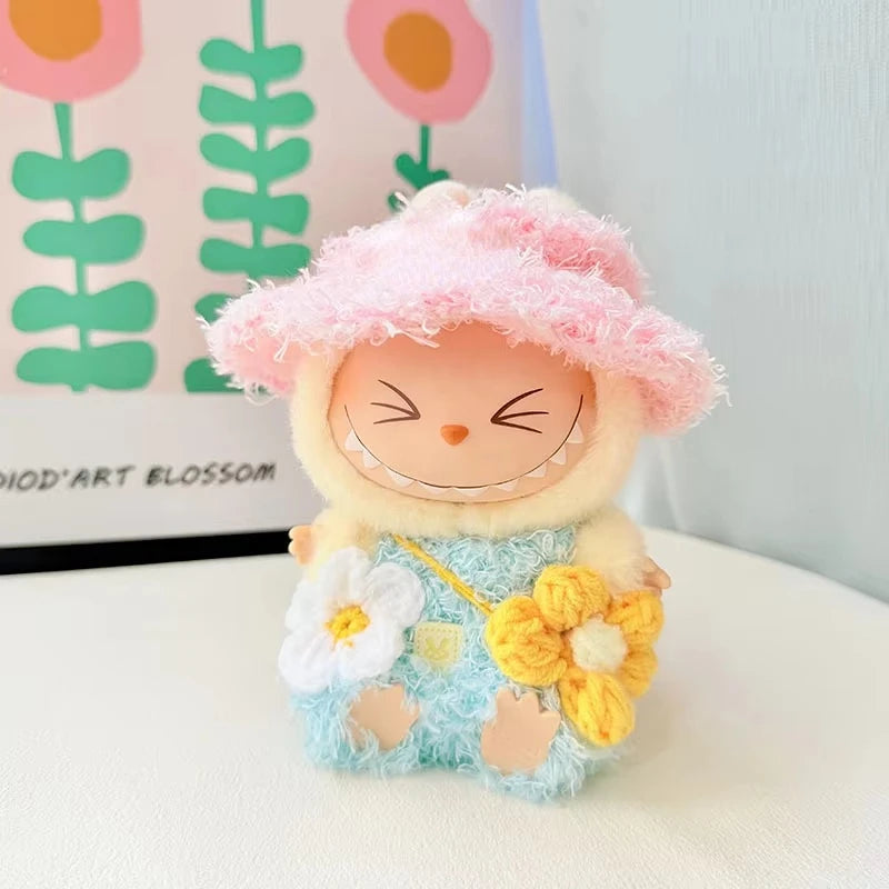 EZ 15cm/17cm Labubu Doll Costume Sitting Party 1st And 2nd Generation Little Devil Angel Set Cute DIY Gift