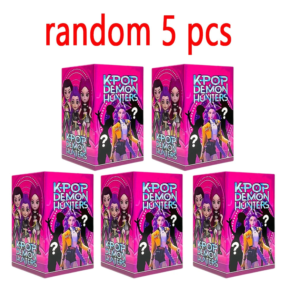 EZ 1-6pcs Kpop Devil Hunter Blind Box Disassembly Fun Blind Bag Small statue Peripheral Desktop decoration fans gift ﻿
