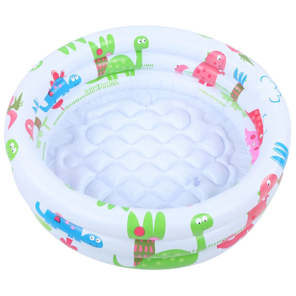 EZ Round Inflatable Baby Toddlers  Swimming Pool Portable Inflatable Children Little Pump Cartoon  Dinosaur Pool Indoor Outdoor for