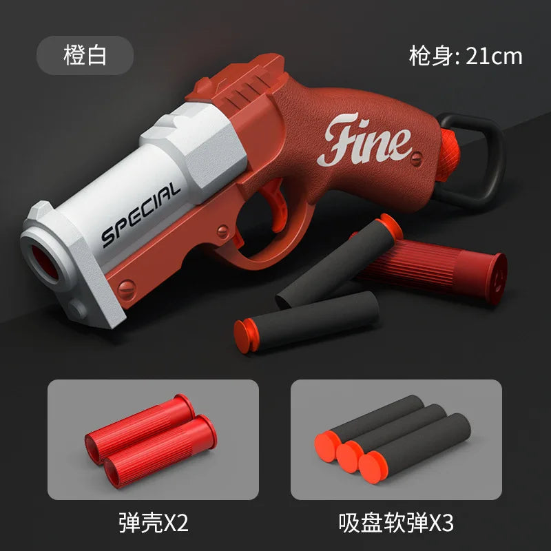 EZ Soft Bullet Mini S686 Shell Throwing Launcher Toy Gun Airsoft Foam Bullet Blaster CS Outdoor Weapon Children Pistol Gift for Kid