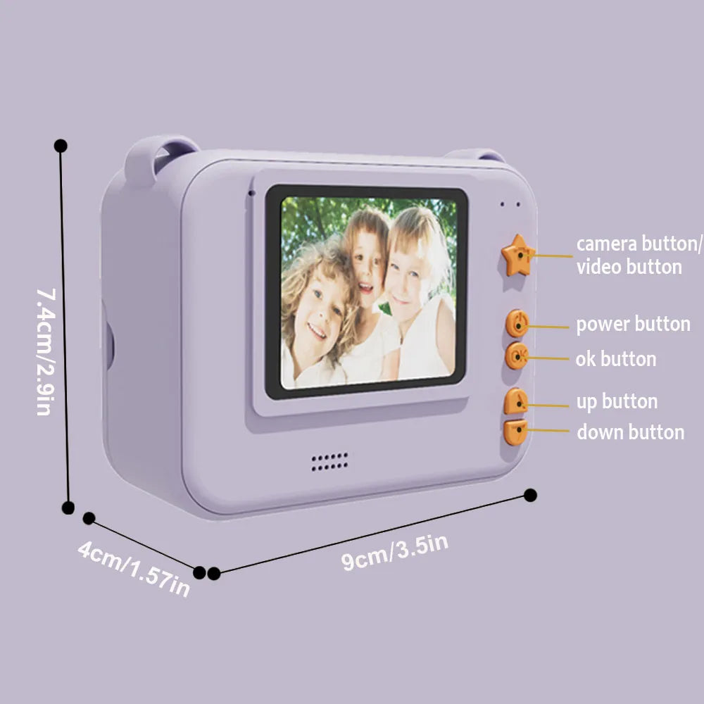 EZ Kids Camera Instant Print Christmas Birthday Gifts for 3-12 Year Old Boys Girls Toys for Kids Age 3-10 with 3 Rolls Print Paper