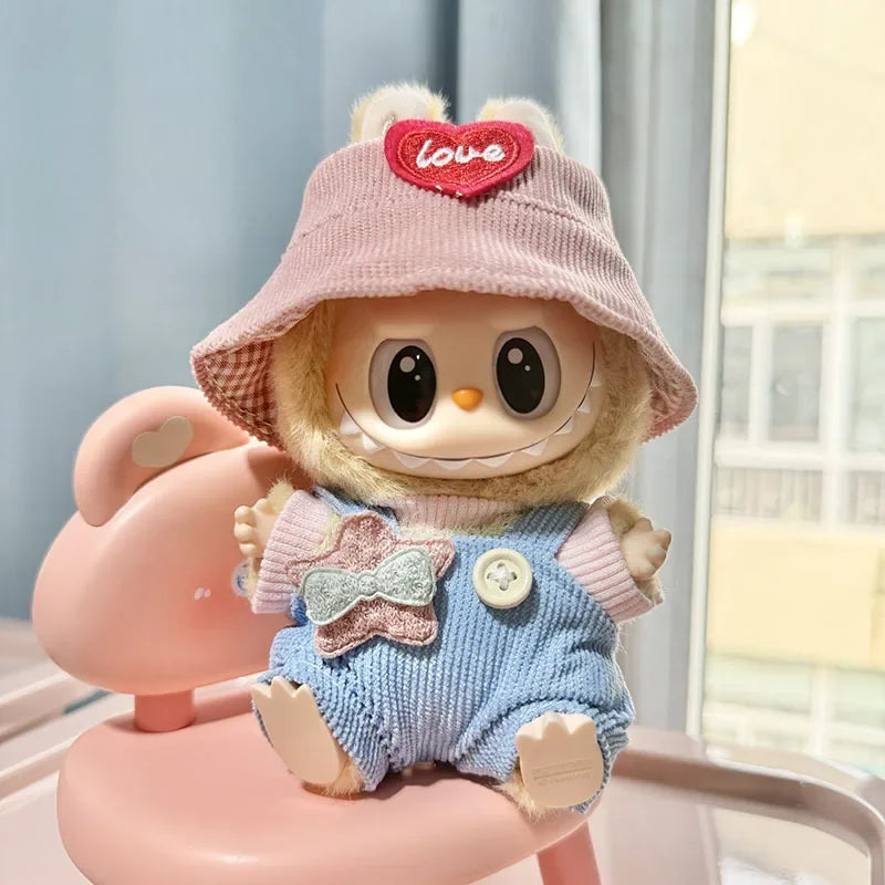 EZ For 17cm Labubu out fit clothes Time to chill doll clothes for labubu II Doll cute clothes