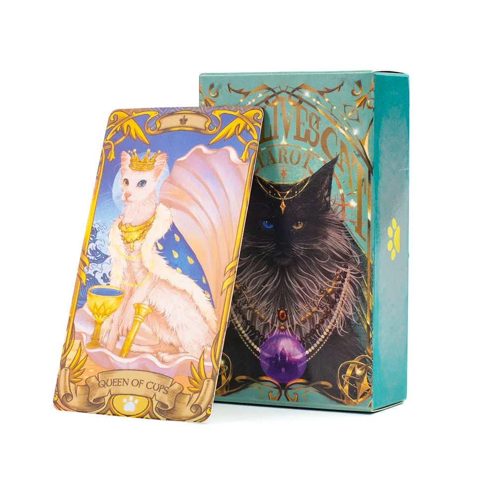EZ 78 Card Deck Kitten Tarot Oracle Card Fate Divination Leisure Entertainment Family gatherings Tarot Card Game