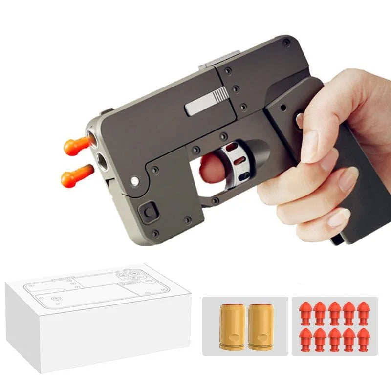 EZ Mobile Phone Shape Folding Soft Bullet Gun Toy Novelty Toys, Adults And Kids Creative Bullet Gun Sports