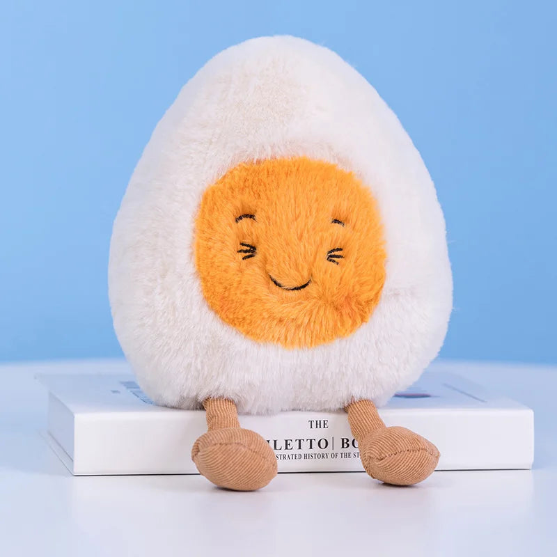 EZ New Cartoon Egg Stuffed Toy Expression Food Bread Toast Series Breakfast Doll Fun Decoration Pillow Baby Comfort Doll Xmas Gifts