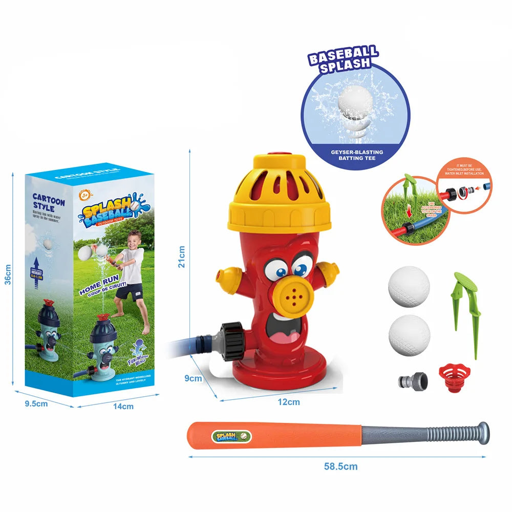 EZ Hydrant Sprinkler Outdoor Water Spray Toy Backyard Garden Water Toys Summer Yard Cartoon Splash Sprinkler Baby Bath Toy for Kids