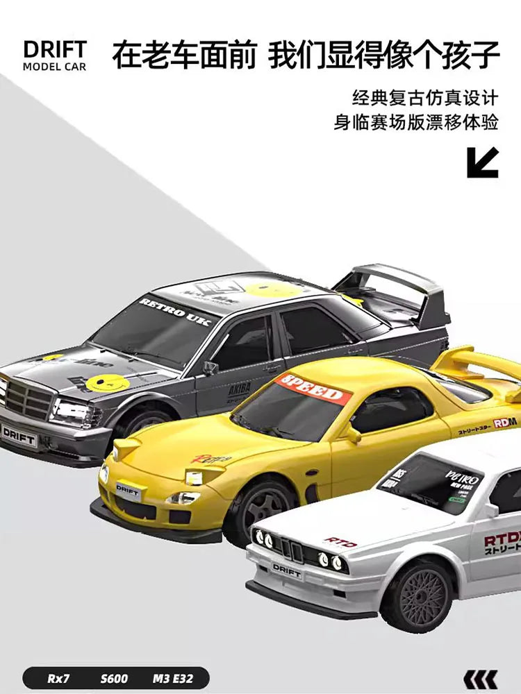 EZ Drift1/43 Mini Rc Car 2.4gq Fully Proportional 3-Speed Variable Speed Jdm Drift Remote Control Car Desktop Boychildren'Stoy Gift