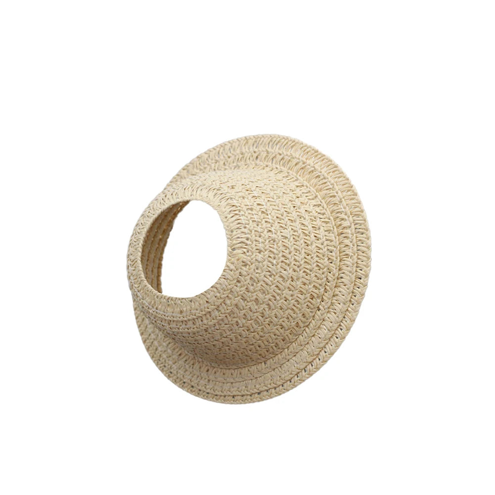EZ For Sitting Party Labubu Hat Open Top Straw Hat Woven Hat  Labubu party clothing accessories countryside style Labubu outfit