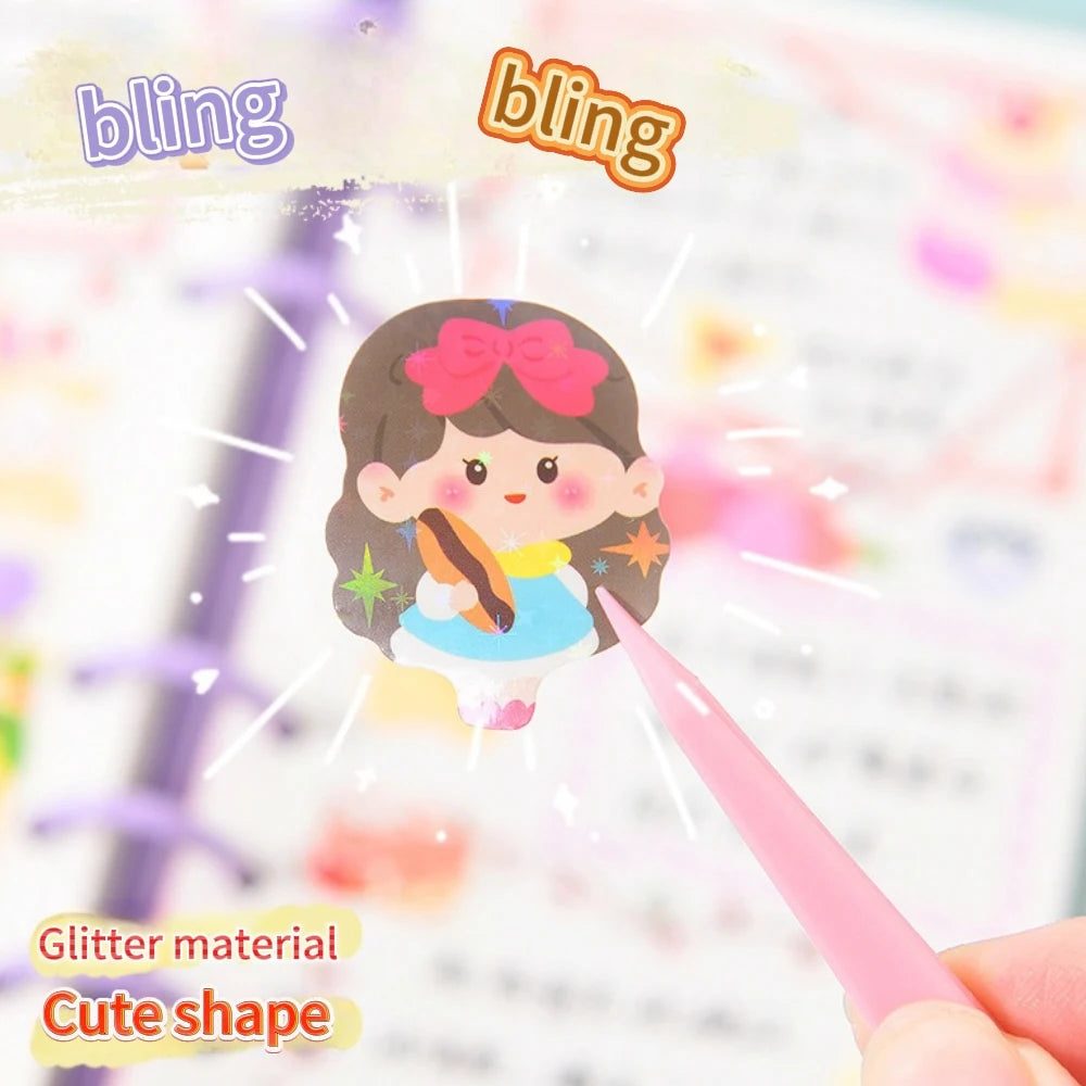 EZ 200p Kawaii Stickers for Kids Cute Stationary Aesthetic Diary Decoration Art Supplies Stickers for Scrapbooking Lot Korean Paper