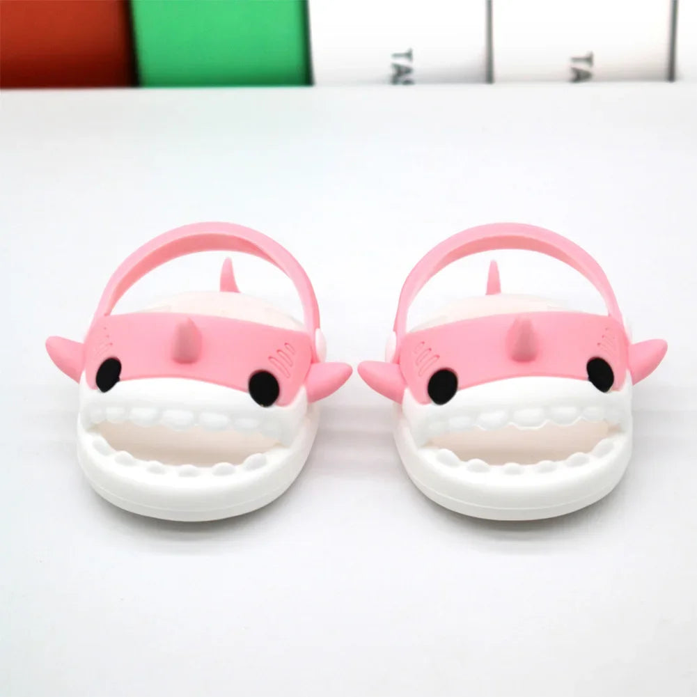 EZ Cartoon Rubber Slippers for Mini Labubu 17cm Vinyl Dolls Macaron Style