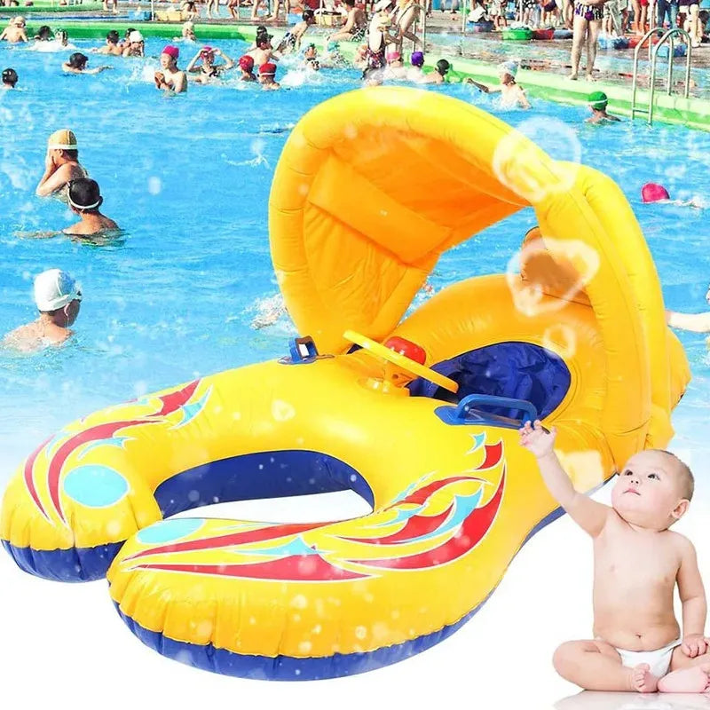 EZ Portable Children Swim Circle Safety Swimming Inflatable Toys Water Play Games Sun Shade Baby Accessories Beach Party Float Toys
