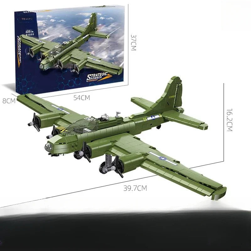 EZ Airplane toy Children assemble bomber model DIY building blocks