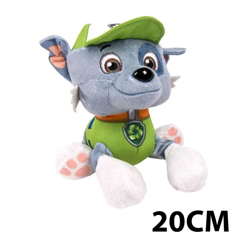 EZ Paw Patrol Plush Doll Chase Rock Animal Dog Cartoon Model Action Figures Movies Peripherals Children Birthday Gift