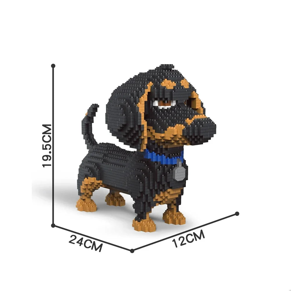 EZ Knew Built Four styles of expressive micro particle mini cat building blocks, orange and cow models, favored by pet enthusiasts