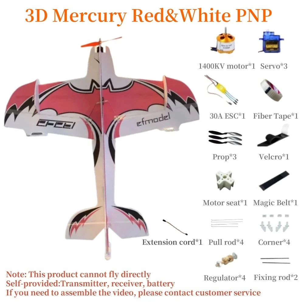 EZ 3D Mercury Fixed-wing Aerobatic Magic Board Plane Rc Airplane Take Your RC Flying To The Next Level KIT DIY Remote Control Plane