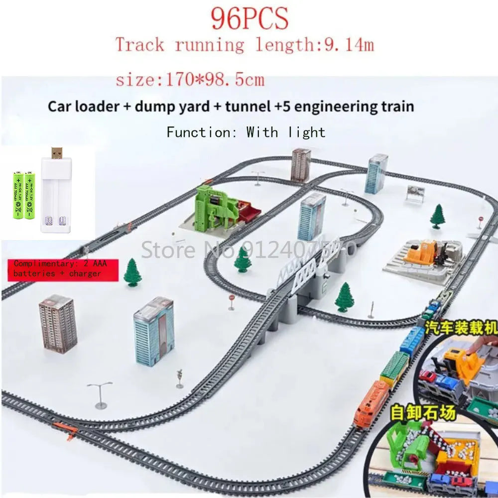 EZ Electric Train High Speed Train Model Railway Track Harmony Rail Toy Car  Assemble DIY Set Children Christmas Gift Toy for Boy