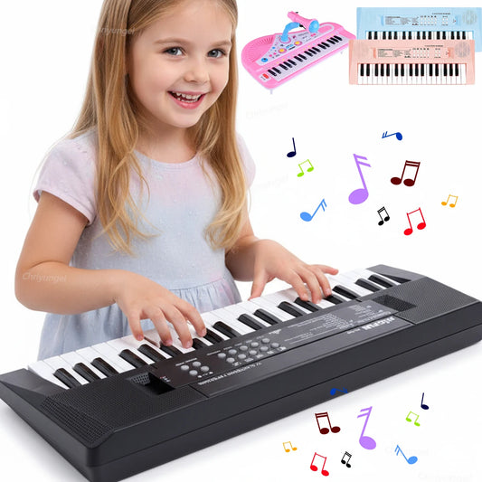 EZ 37 Keys Kids Electronic Piano with Microphone Educational Toys Musical Instrument for Kids Toddlers Boys Girls Birthday Gift
