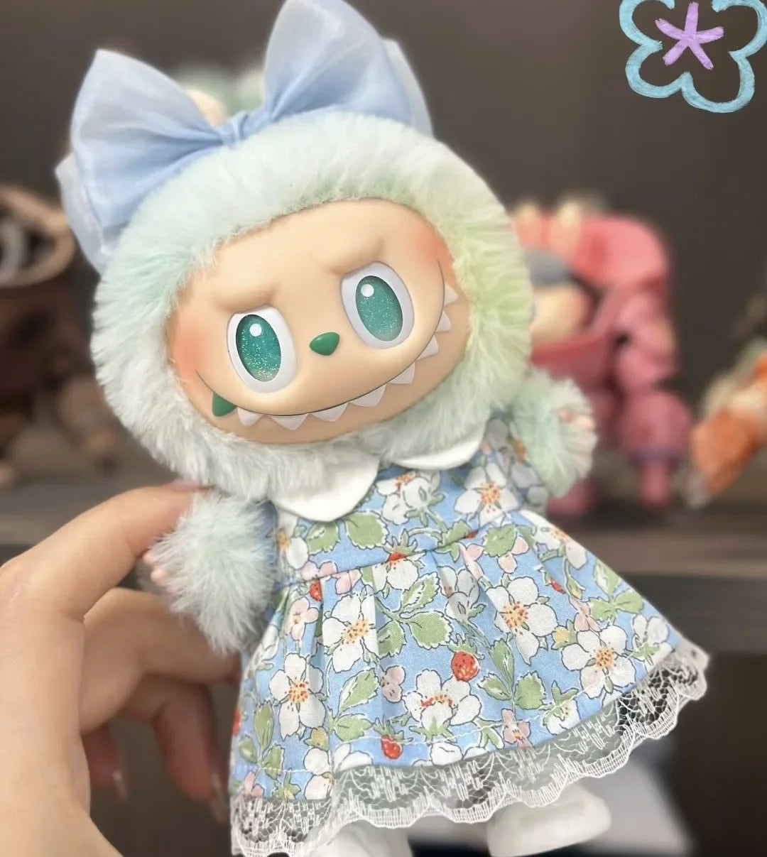 EZ For Labubu 3.0 Big into Energy Series Accessories Labubu lace bow Hair band Labubu Ropa