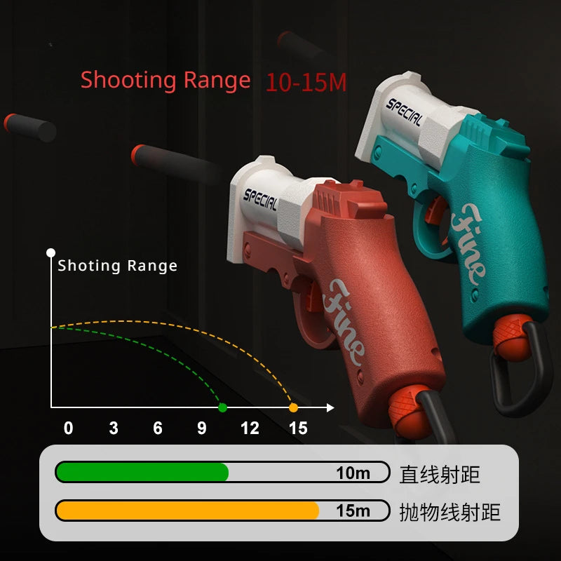 EZ Soft Bullet Mini S686 Shell Throwing Launcher Toy Gun Airsoft Foam Bullet Blaster CS Outdoor Weapon Children Pistol Gift for Kid