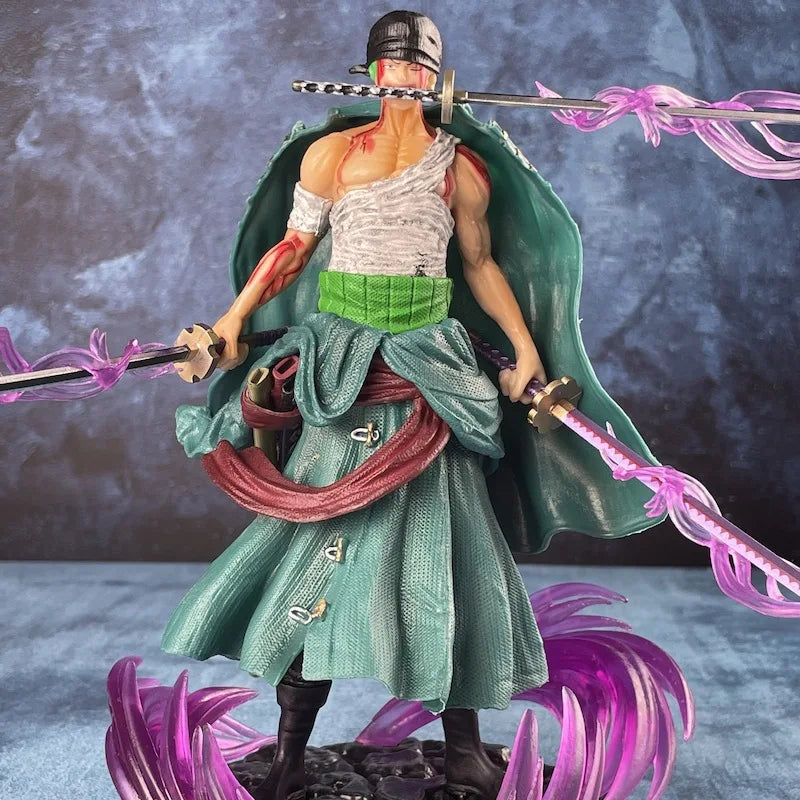 EZ New One Piece Anime Figure Bath Blood Roronoa Zoro PVC 21cm Action Figure Collection Exquisite Model Birthday Gifts Figurine