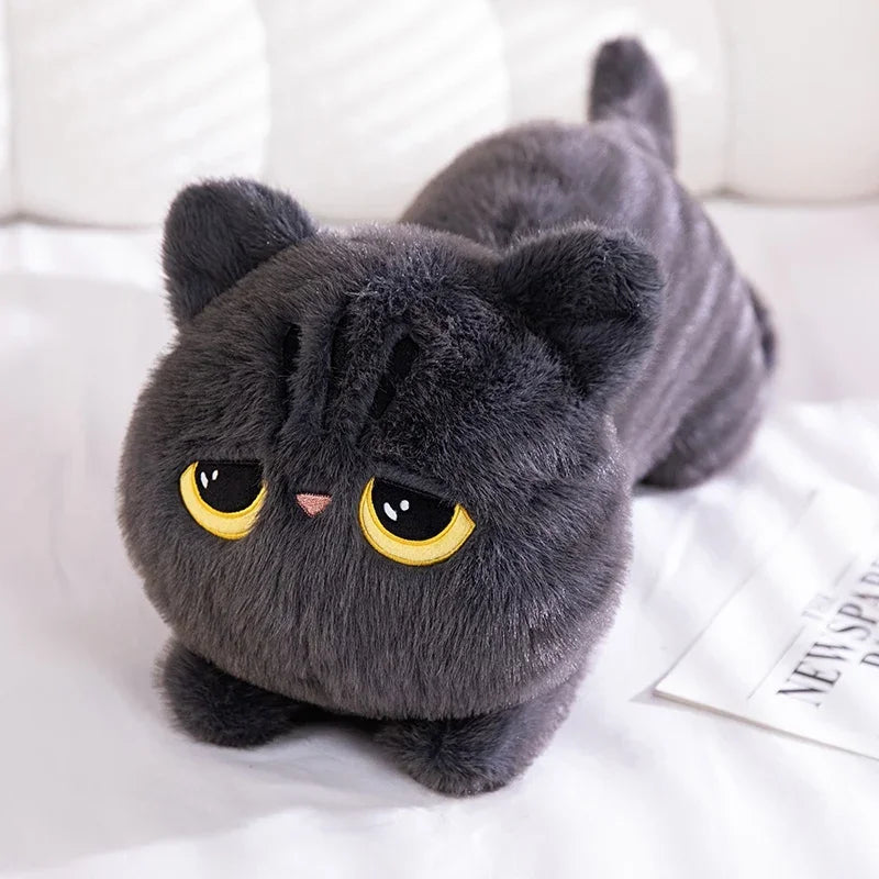 EZ New Cute Cat Lying Doll Plush Sofa Pillow Kawaii Cartoon Animal Gift Stuffed Toy Office Home Sleep Decor Valentine's Day
