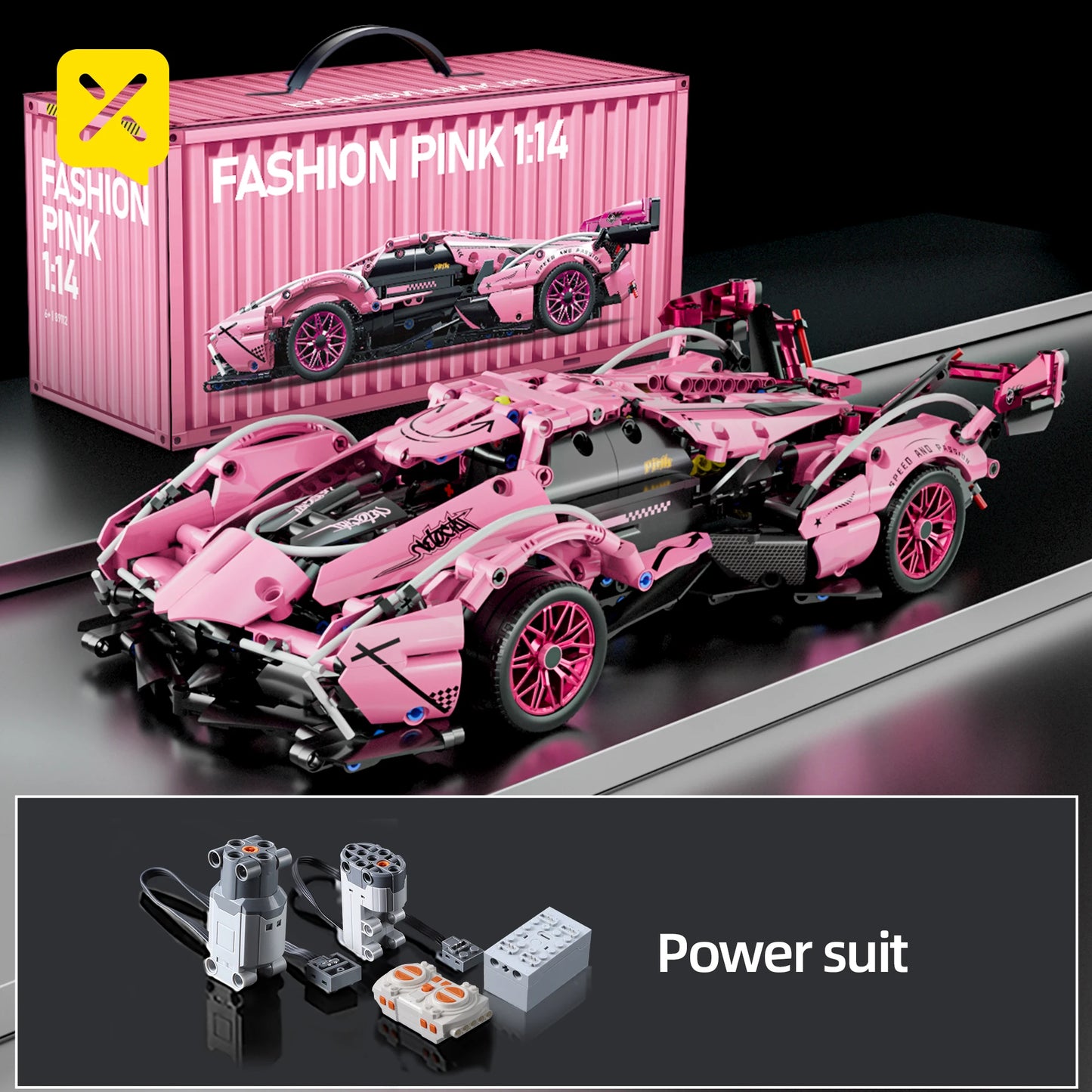EZ ToylinX Technical Building Blocks Racing Sport Car Speed Vehicle Model City Mechanical Super Bricks Puzzle Toys Adult Gift