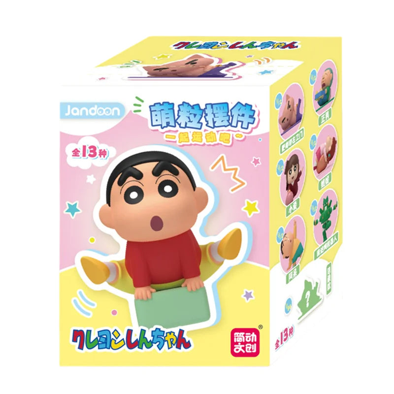 EZ Crayon Shin-Chan Anime Figures Creative Peripheral Dinosaur Diary Baby Rice Grains Doll Model Blind Boxs Toys Children's Gifts