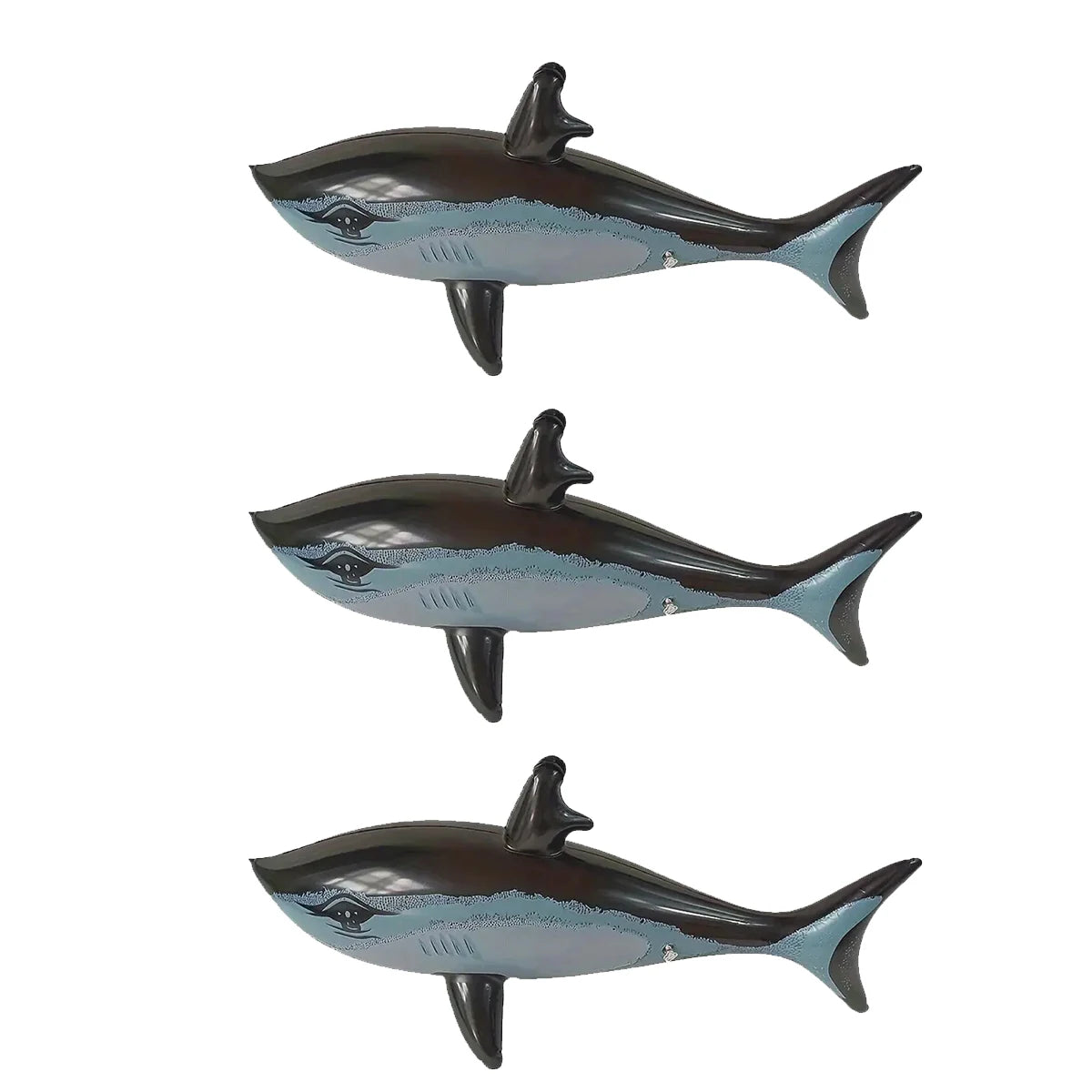 EZ 1-3pcs Inflatable Shark Toy Beach Pool Party Swimming Game Toy Water Sports Inflatable Toys Gift