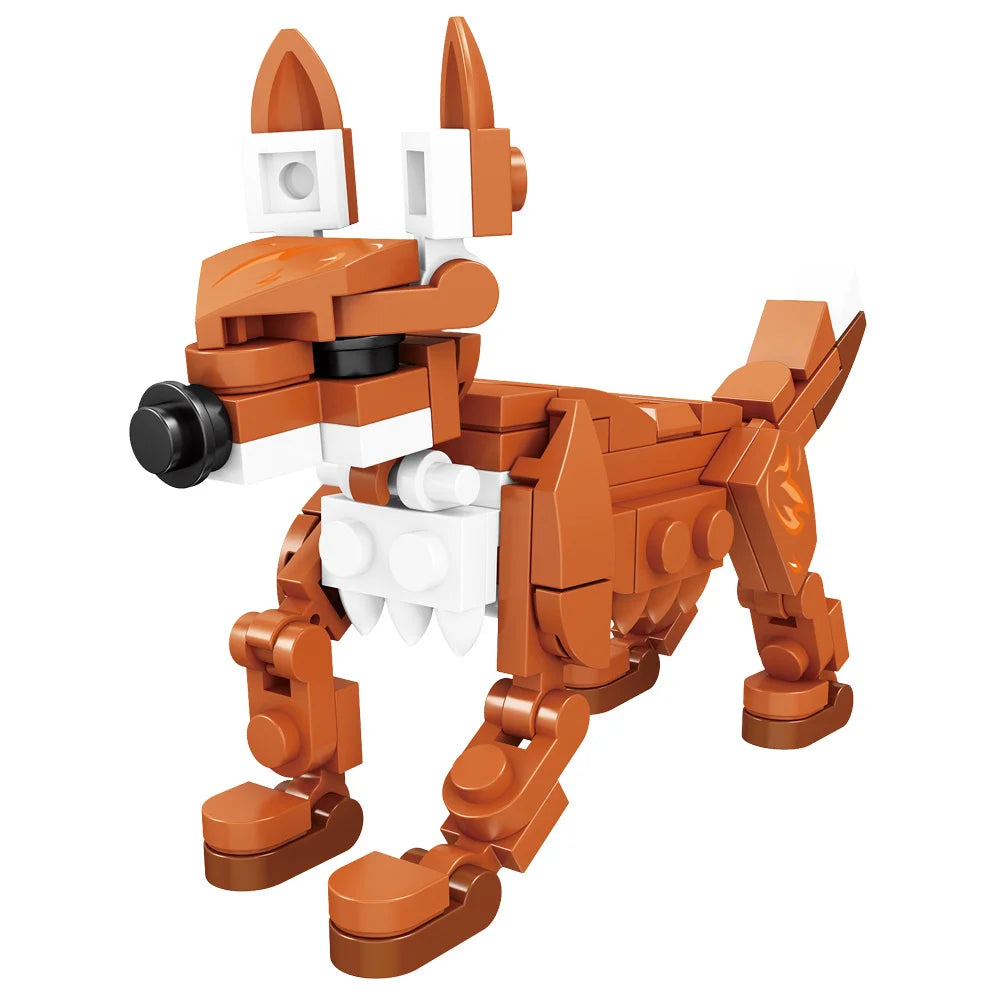 EZ Animals Figures Fox Kangaroo Giraffe Figure Model Building Blocks Kits Toys For Children Wild Animal Kids Gifts
