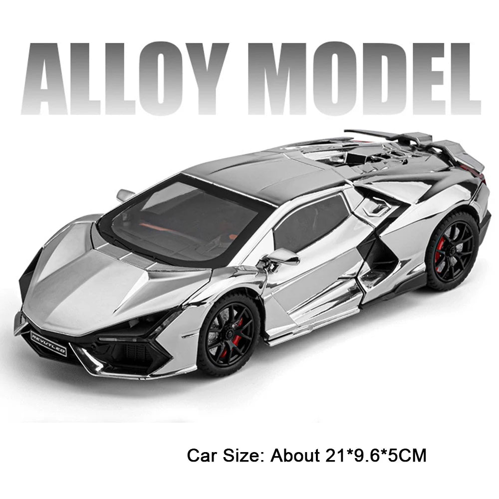EZ 1:24 Scale Revuelto Miniature Model Toy Sports Cars Alloy Diecast Supercars Sound Light Doors