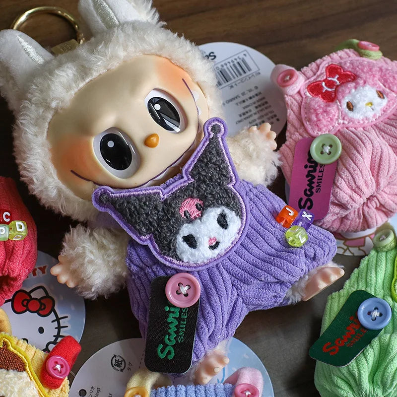 EZ Sanrio Plush Doll Clothing for Doll Kawaii Anime Hello Kitty Melody Clothes Toys Cute Small Doll Accessories Girls Gifts