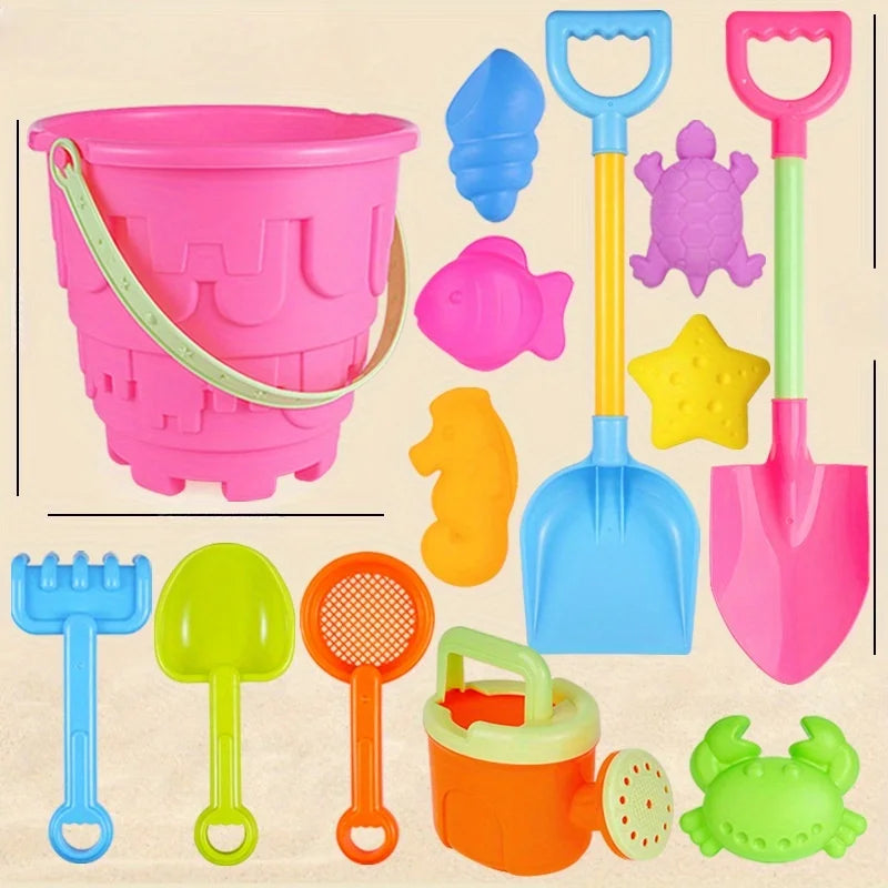 EZ Children's Beach Toy Set Baby Playing In Water And Sand Large Sand Shovel Beach Bucket Sand Digging Tool Sand Toy Random Color