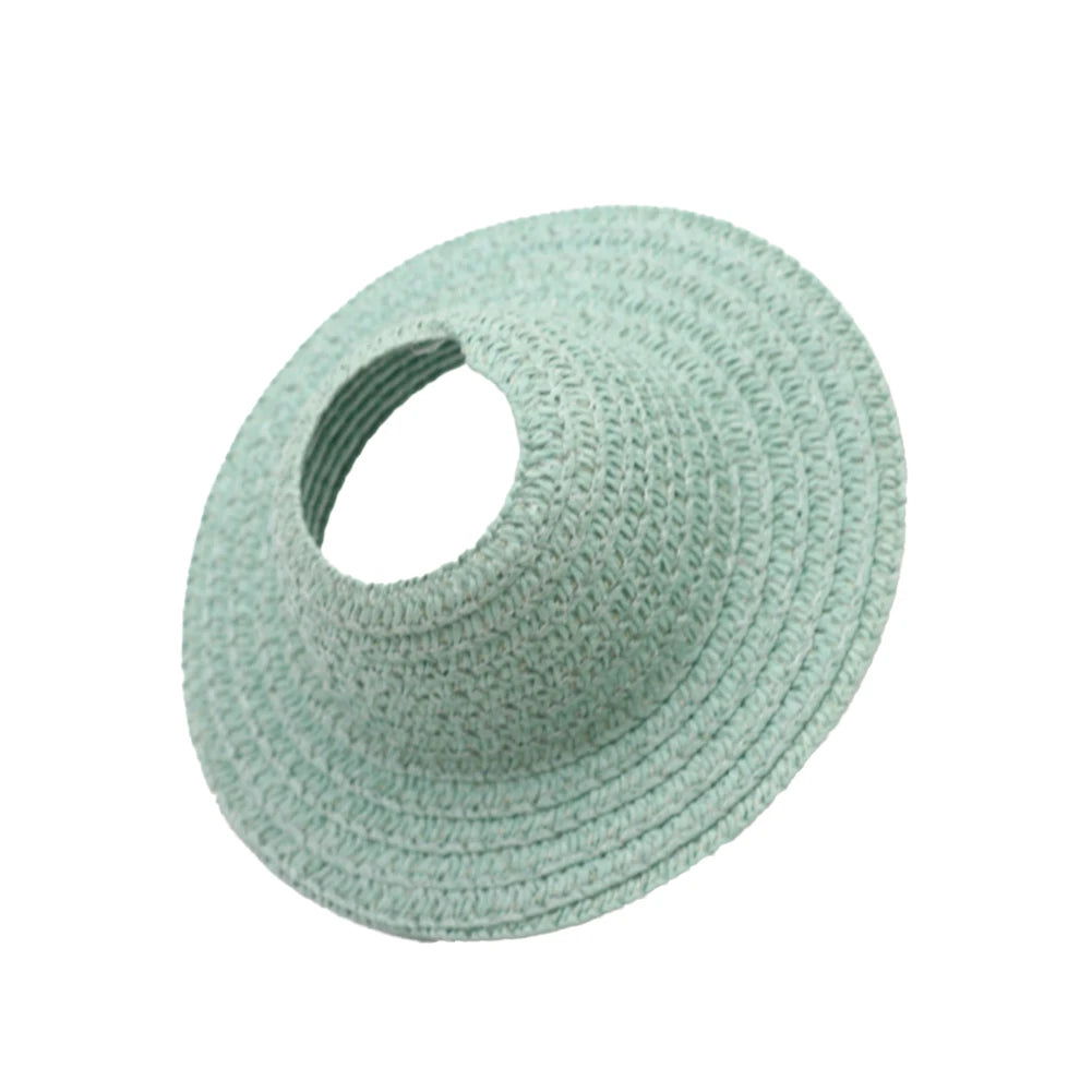 EZ For Sitting Party Labubu Hat Open Top Straw Hat Woven Hat  Labubu party clothing accessories countryside style Labubu outfit