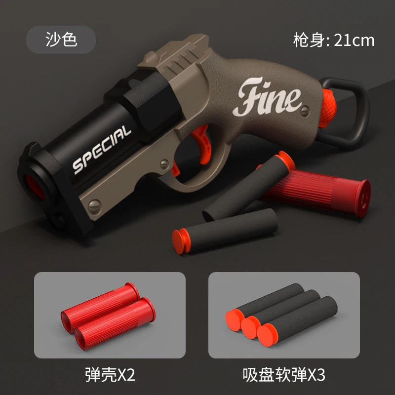 EZ Soft Bullet Mini S686 Shell Throwing Launcher Toy Gun Airsoft Foam Bullet Blaster CS Outdoor Weapon Children Pistol Gift for Kid