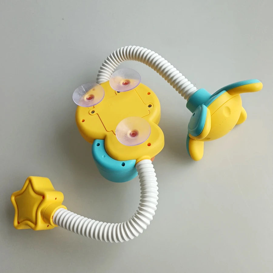 EZ Baby shower toy with water spray, duckling flower model, rotating faucet, electric shower, water spray, swimming, baby shower to