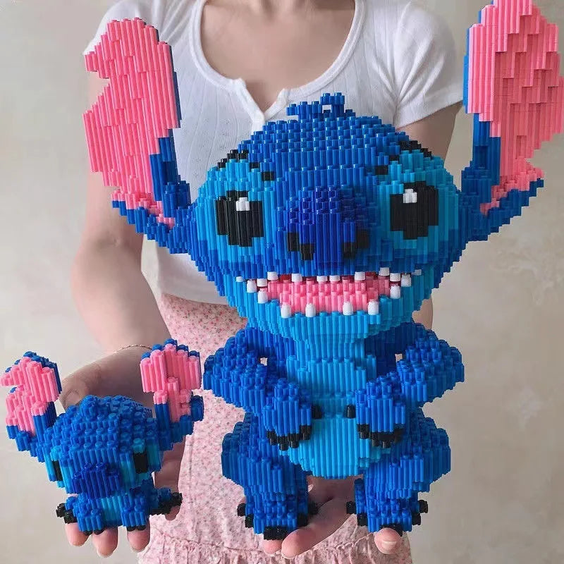 EZ Disney Building Block Stitch Giant Stitzer Assembly Toy Children's Birthday Gift Puzzle Desktop Decoration