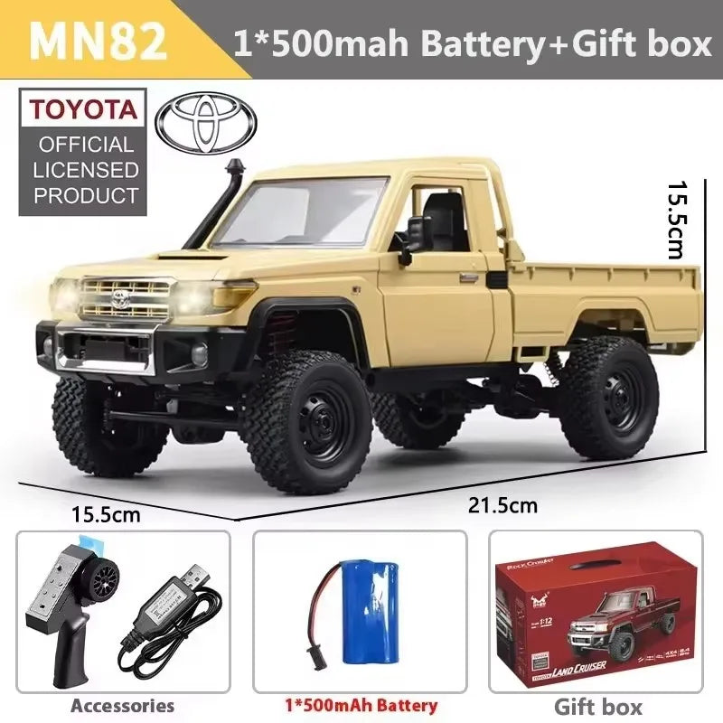 EZ MN82 MN82S LC79 1/12 4WD Full Scale RC Pickup Short Truck 2.4G Remote Control Climbing Off-road Car Toys for Kids Christmas Gift