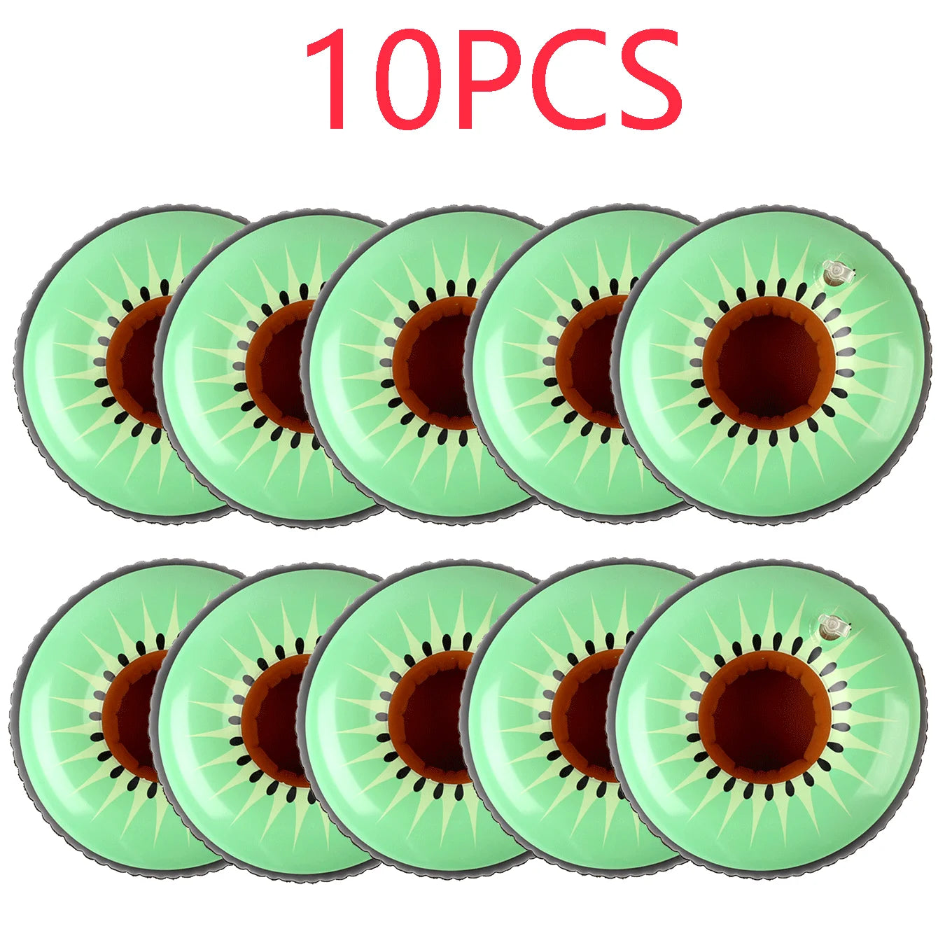 EZ 5/10PCS inflatable cup holder set tray, inflatable swimming pool drink holder floating coaster, summer swimming pool party.