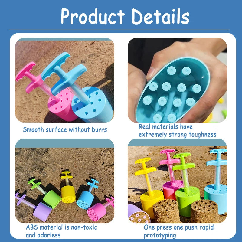 EZ Kids Water Play Beach Toys Sandbox Mold Set Shovel Castle Building Wall Honeycomb Briquette Mold Summer Outdoor Sand Play Game