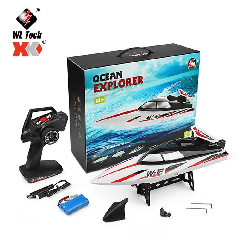 EZ WLtoys WL 912-A RC Racing Boat 35KM/H High Speed 2.4GHz Remote Control Toys Capsize Protection Speedboat BoatsToy Boys Kids Gift
