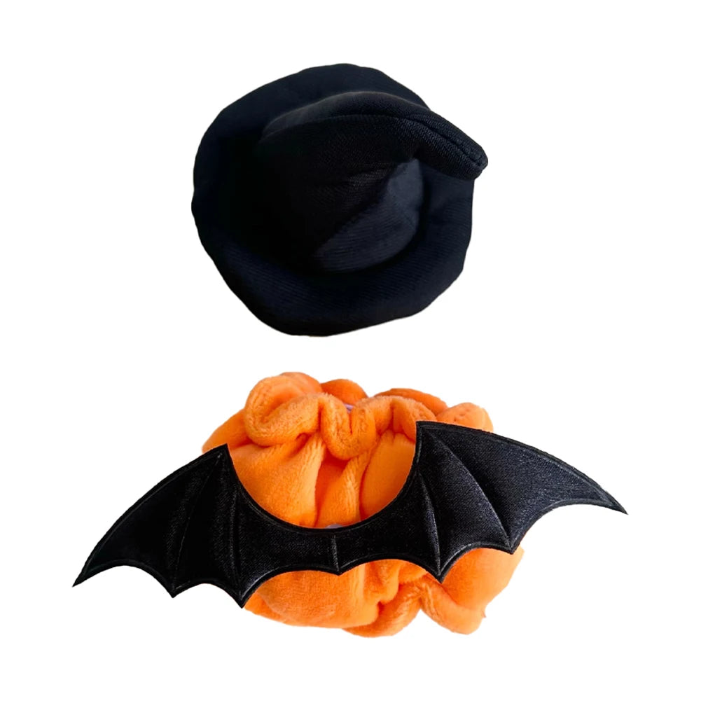 EZ For labubu Halloween pumpkin doll costume cute black cat vinyl doll dress up clothes no doll