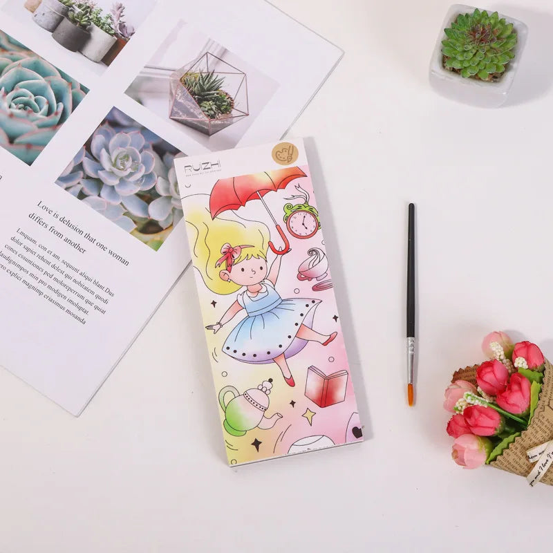 EZ 12 pages Children's Watercolor Coloring Book,Drawing Toys For Children Birthday, Thanksgiving, Halloween, Easter, Christmas gift