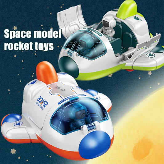 EZ Children Puzzle Space Toy Car Simulation Model Astronaut Rocket Spaceship Series Toy Car for Boys Gift