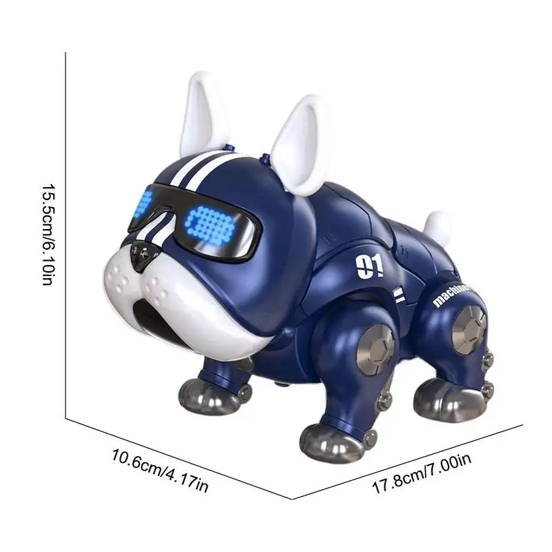 EZ Dance Music Bulldog Robot Intelligent Interactive Dog With Light Toys For Children Kids Early Education Baby Toy Boys Girl